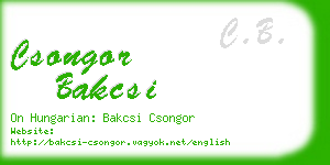 csongor bakcsi business card